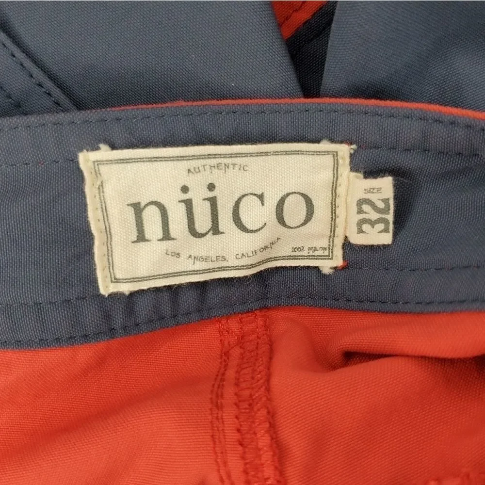 NÜCO RED AND BLUE COLORBLOCK SWIM TRUNK